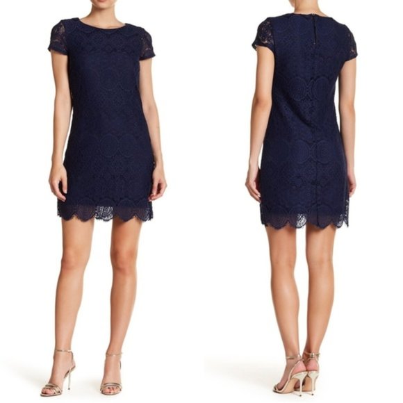 Laundry By Shelli Segal Dresses & Skirts - Laundry By Shelli Segal Lace Scallop Trim Dress 4